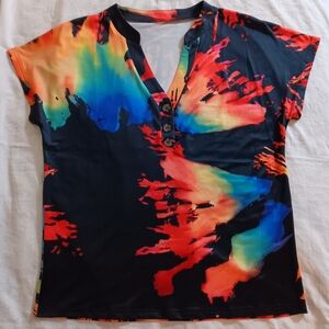 Ladies Colorful Top Size Medium